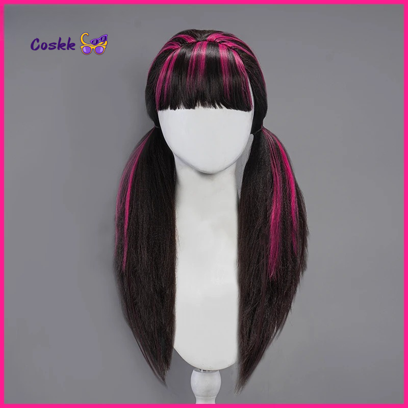 Cosplay Anime Pink Hair - شعر مستعار طويل بطول 60 سم