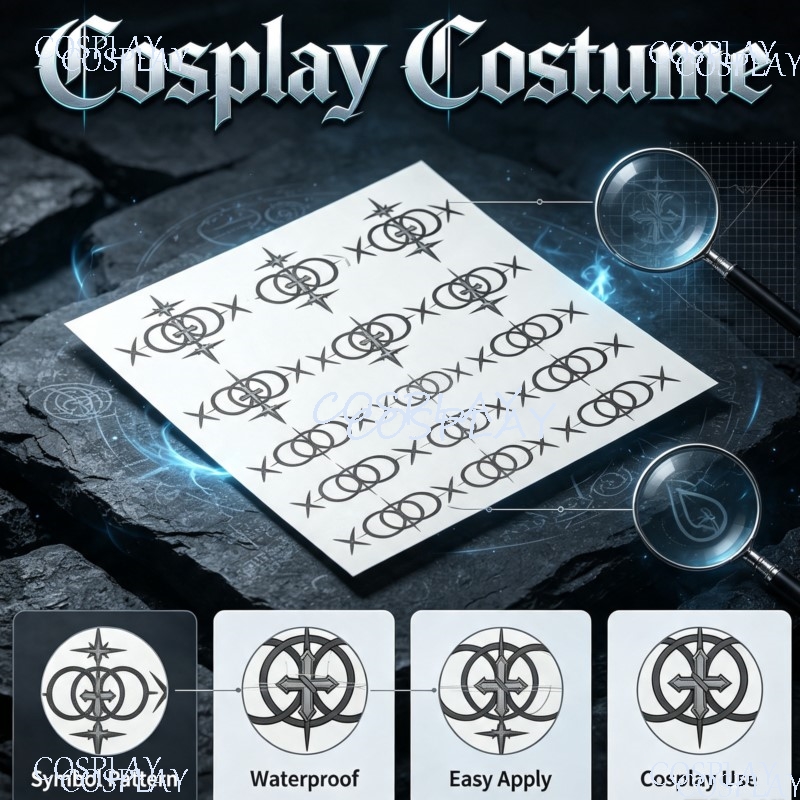 ملصق وشم مؤقت للجسم بتقنية الن - مراجعة Anime Cosplay Photo وسعره