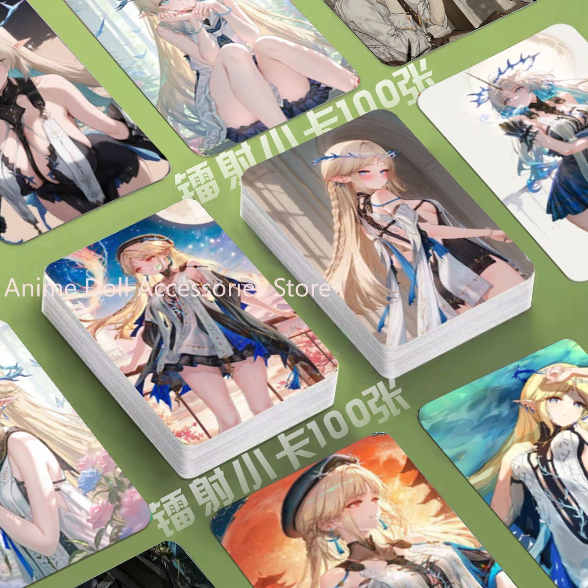 100 قطعة من بطاقات ووثيرينج وي - مراجعة Anime Cosplay Photo وسعره