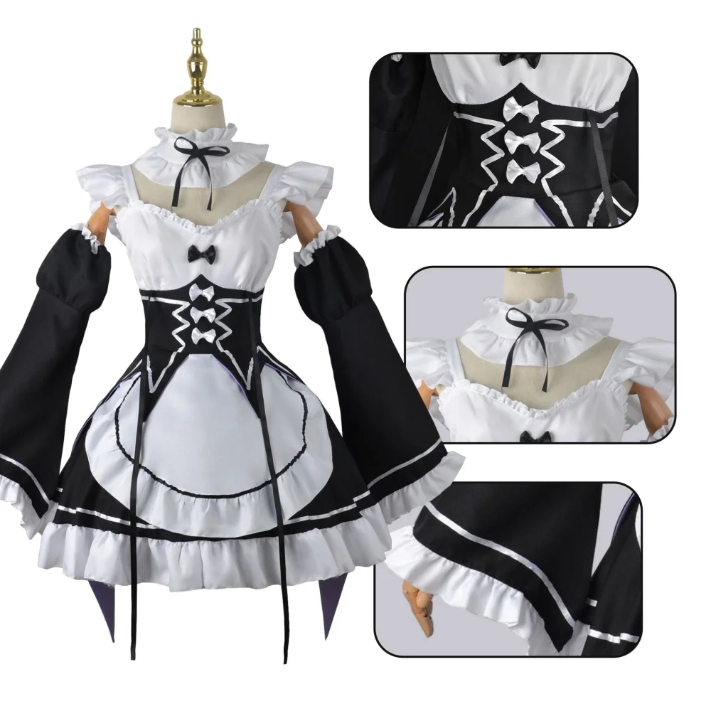 أزياء تنكرية لشخصية رام ريم من - مراجعة Anime Cosplay Re Zero وسعره