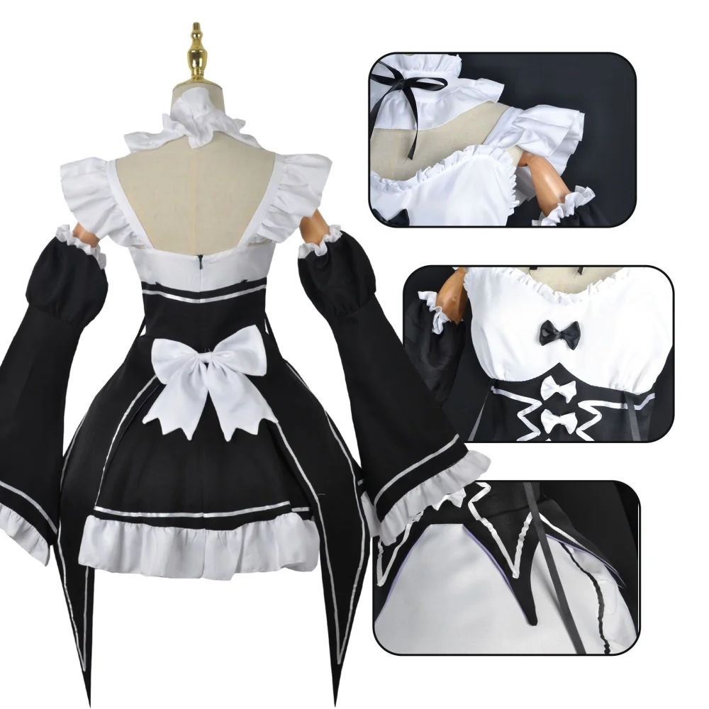 أزياء تنكرية لشخصية رام ريم من - مراجعة Anime Cosplay Re Zero وسعره