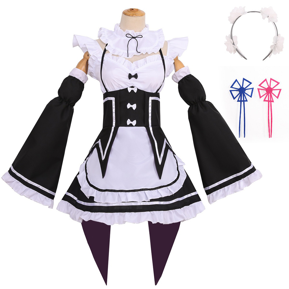 زي تنكري لشخصية ريم من أنمي ري - مراجعة Anime Cosplay Re Zero وسعره